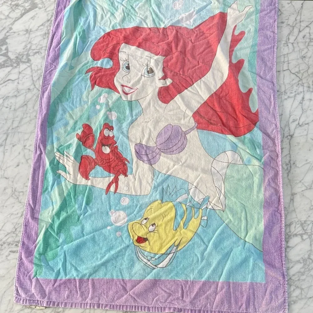 Vintage 90’s Disney The Little Mermaid Towel